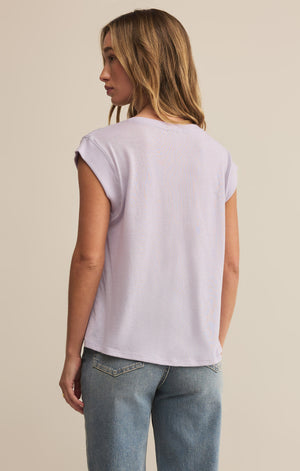 Z SUPPLY WHISPER TOP IN LAVENDER ICE