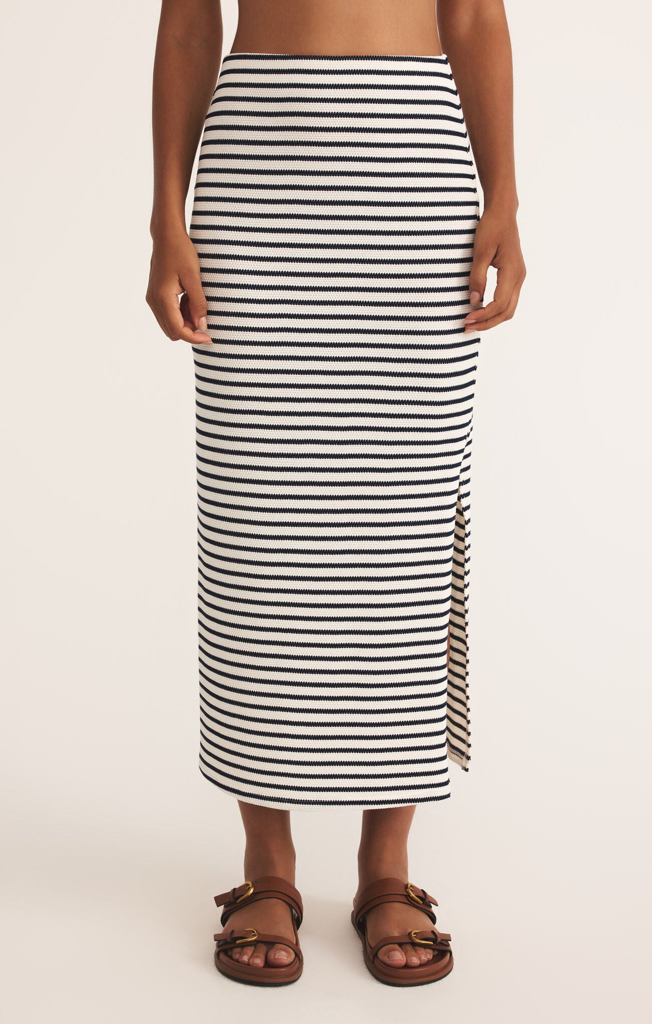 Z SUPPLY AINSLIE STRIPE MIDI SKIRT