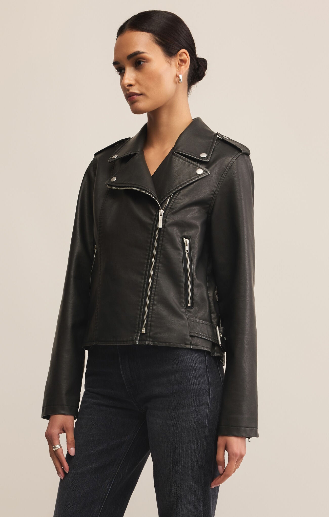 Z SUPPLY ALCHEMY MOTO JACKET IN BLACK