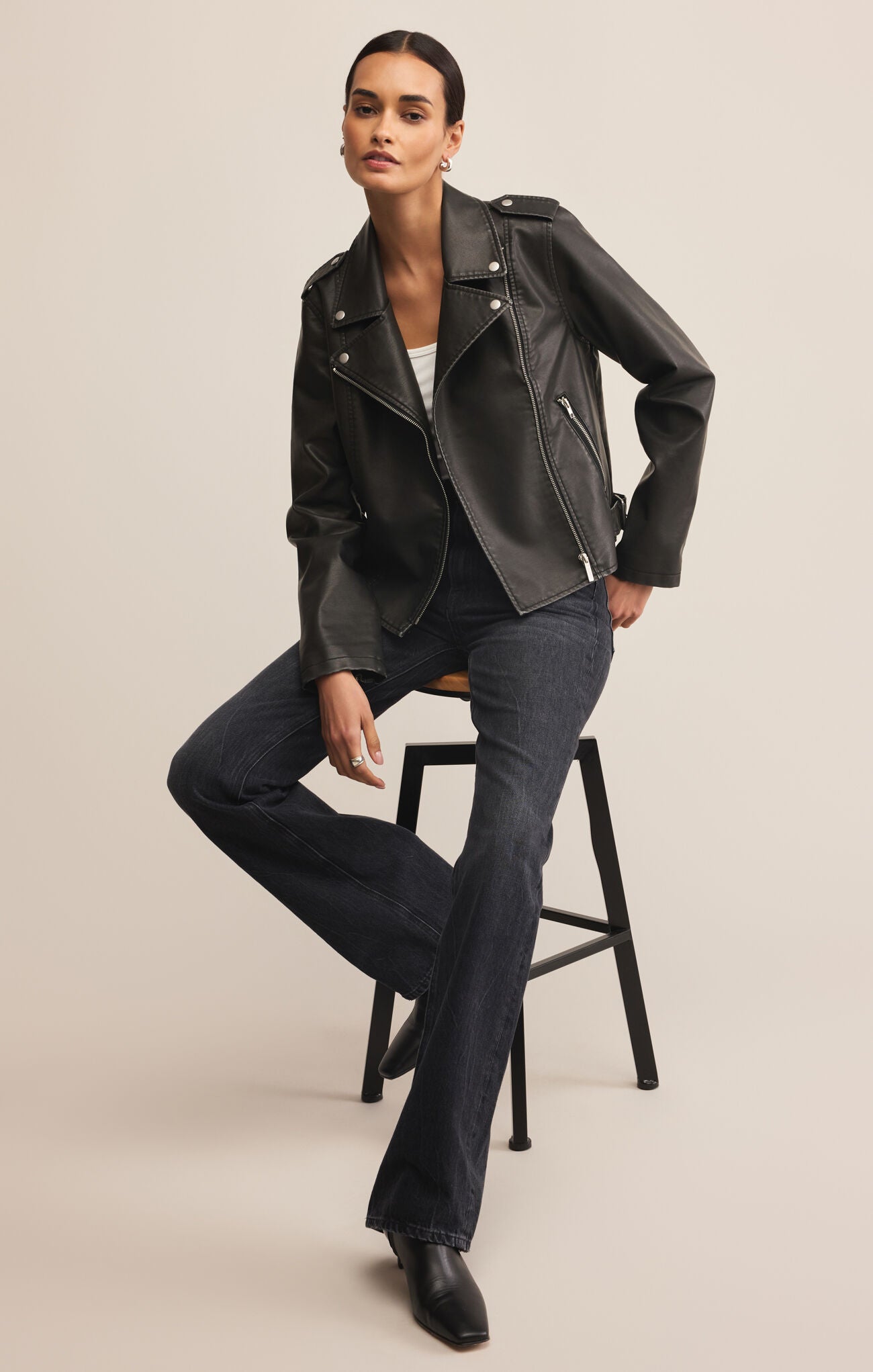 Z SUPPLY ALCHEMY MOTO JACKET IN BLACK