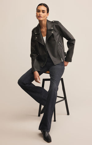 Z SUPPLY ALCHEMY MOTO JACKET IN BLACK
