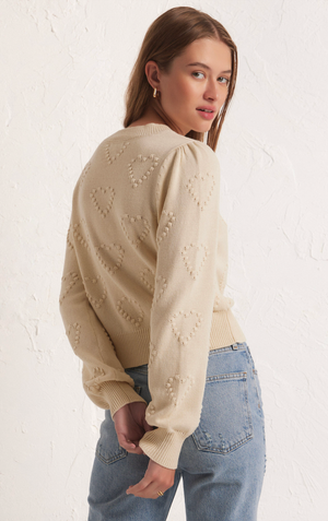 Z SUPPLY ALL WE NEED IS LOVE SWEATER IN SANDSTONE