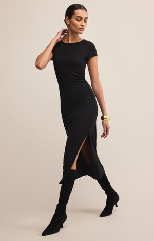 Z SUPPLY AURELIA MIDI DRESS IN BLACK