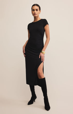 Z SUPPLY AURELIA MIDI DRESS IN BLACK