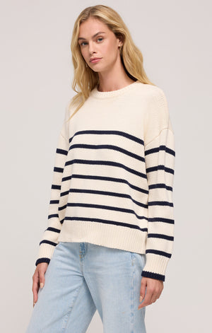 Z SUPPLY BOYFRIEND SWEATER IN SEA SALT