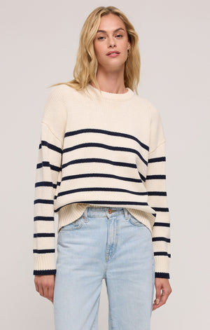 Z SUPPLY BOYFRIEND SWEATER IN SEA SALT