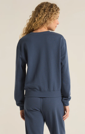 Z SUPPLY CLASSIC CREW SWEATSHIRT IN MIDNIGHT