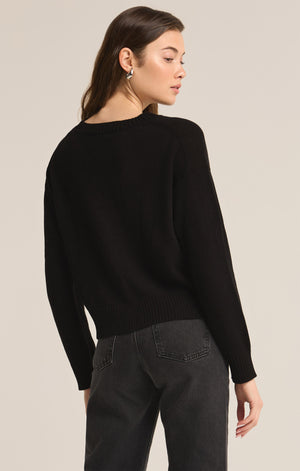 Z SUPPLY COCKTAILS SWEATER IN BLACK