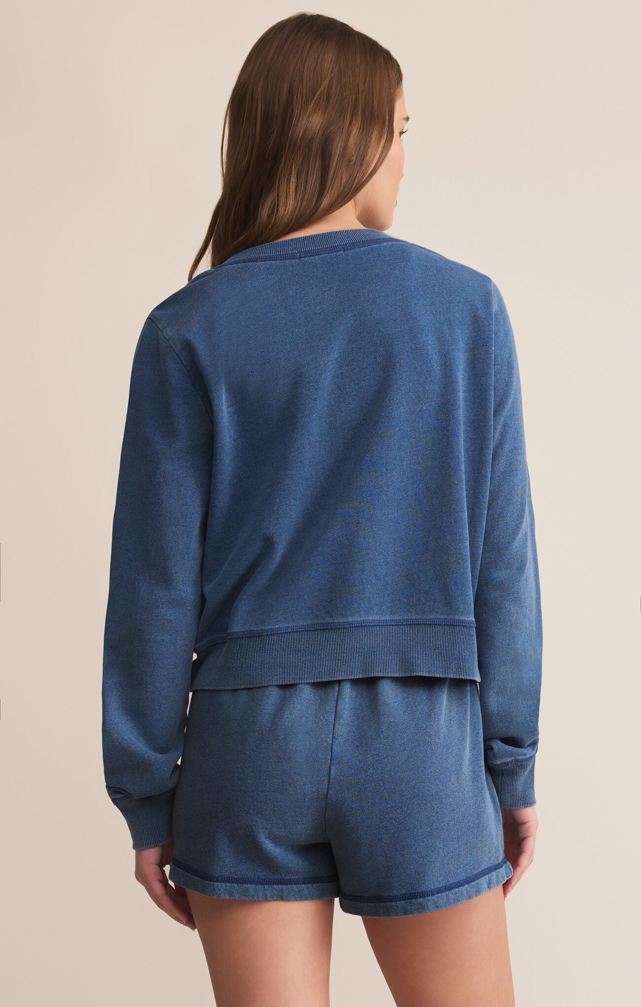 Z SUPPLY DAILY KNIT DENIM CARDIGAN IN VINTAGE INDIGO
