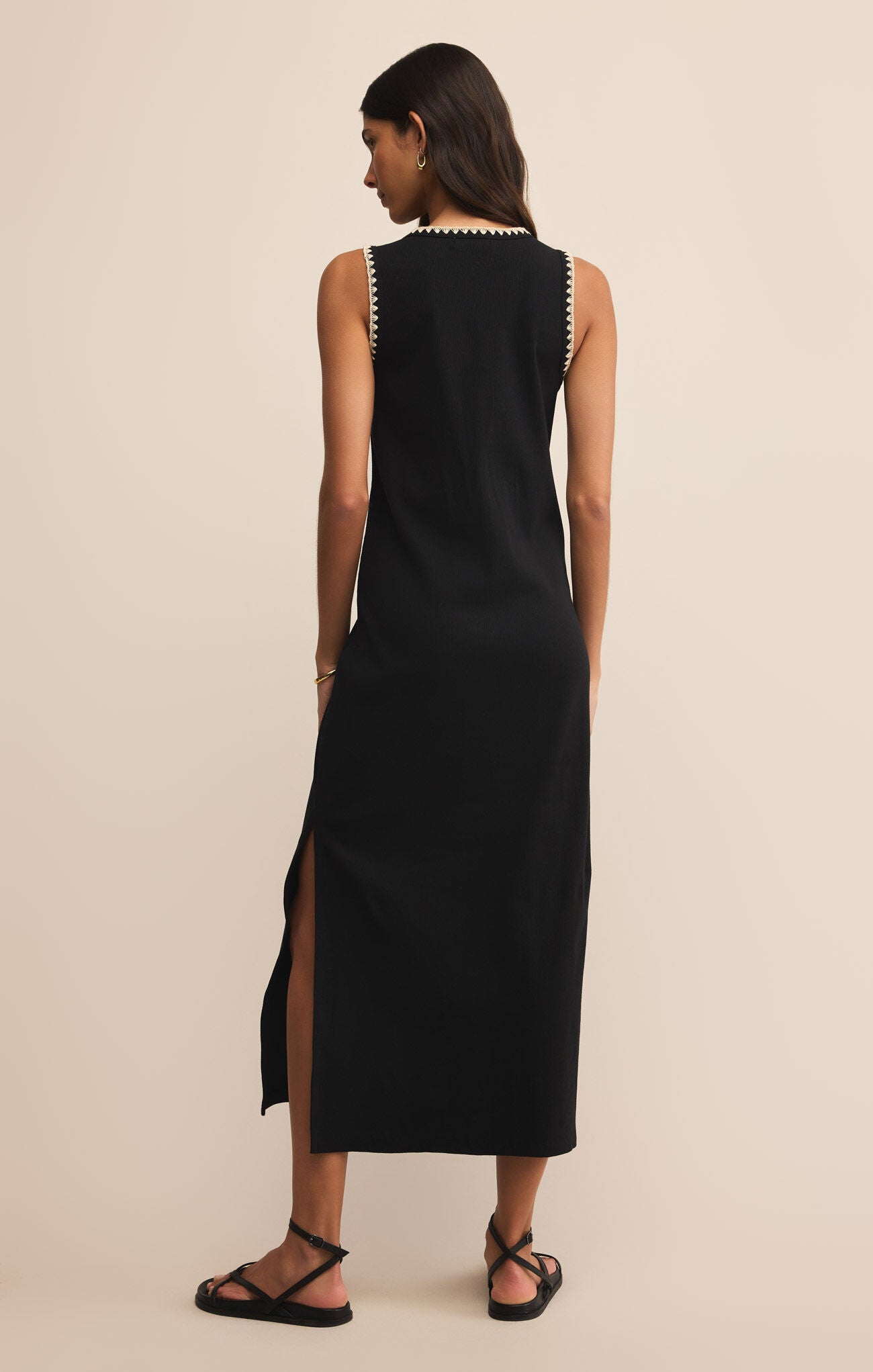 Z SUPPLY DELAMER MIDI DRESS IN BLACK