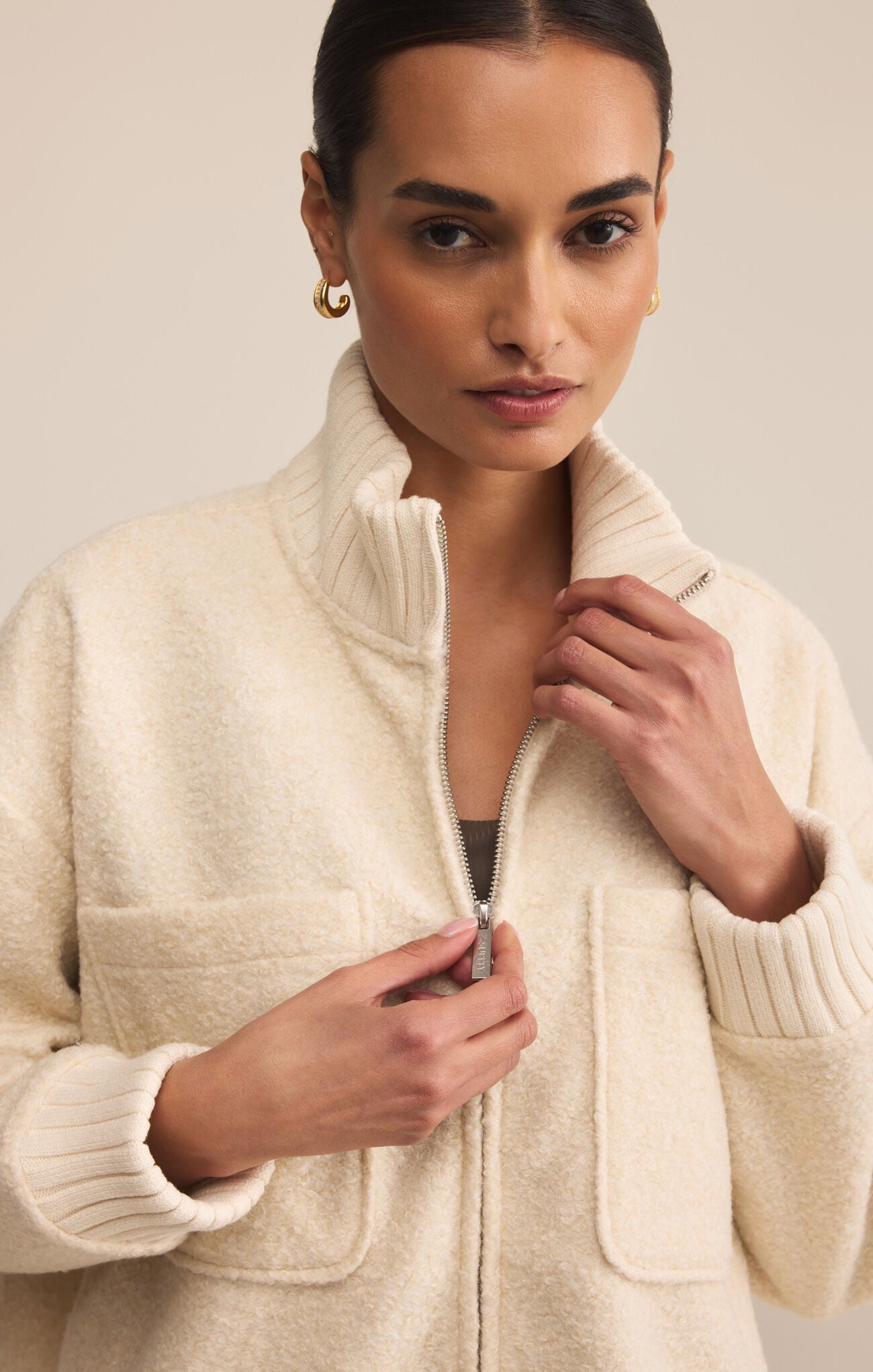 Z SUPPLY DOWNHILL JACKET IN CRYSTAL