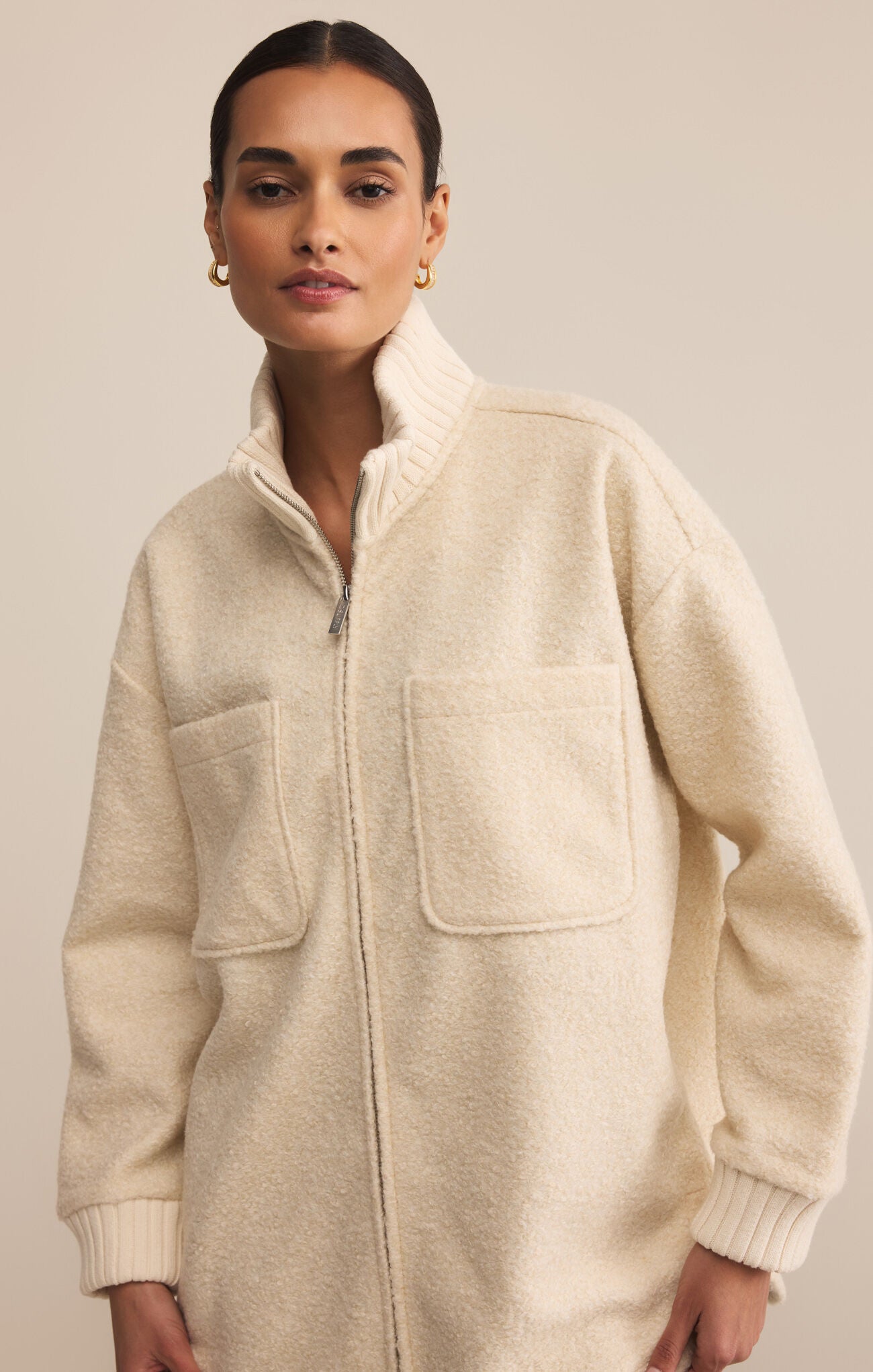 Z SUPPLY DOWNHILL JACKET IN CRYSTAL