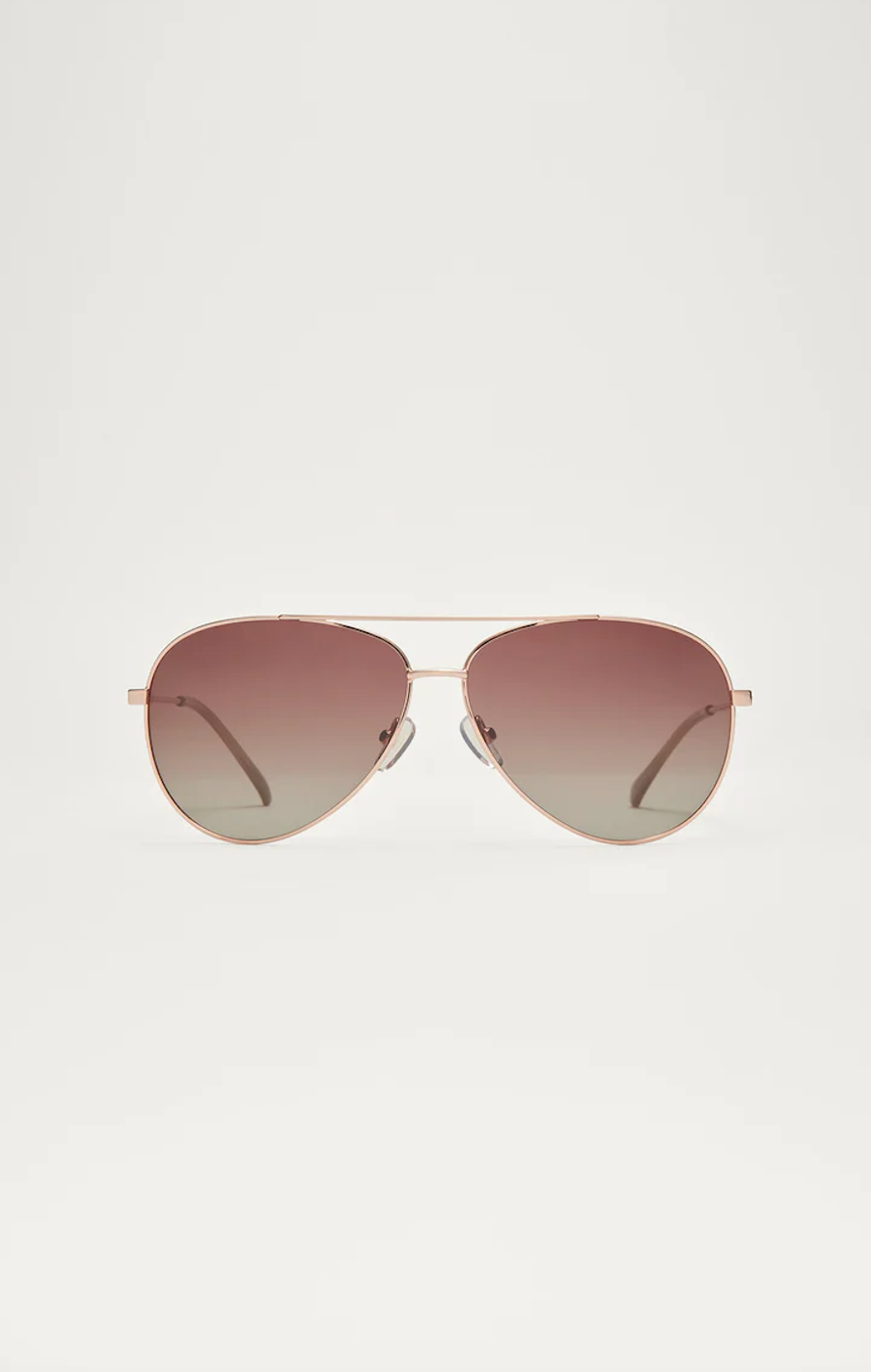 Z SUPPLY DRIVER SUNGLASSES IN ROSE GOLD GRADIENT