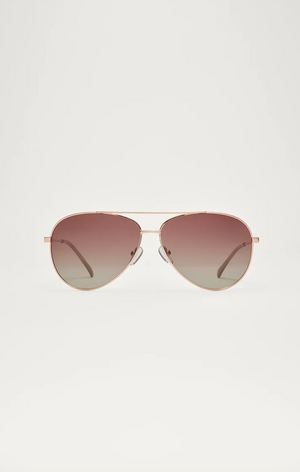 Z SUPPLY DRIVER SUNGLASSES IN ROSE GOLD GRADIENT