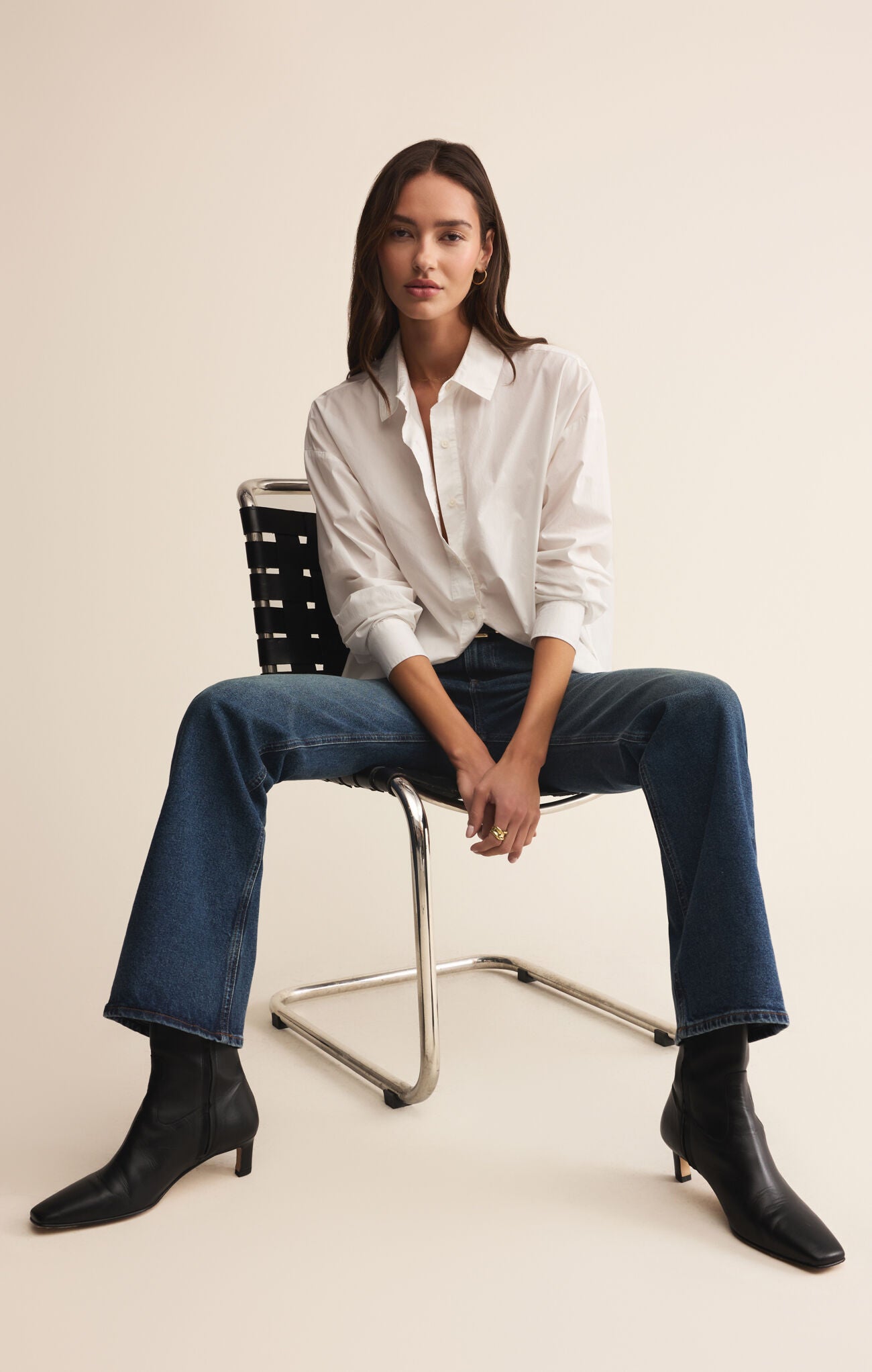 Z SUPPLY ELEVATED POPLIN SHIRT IN WHITE