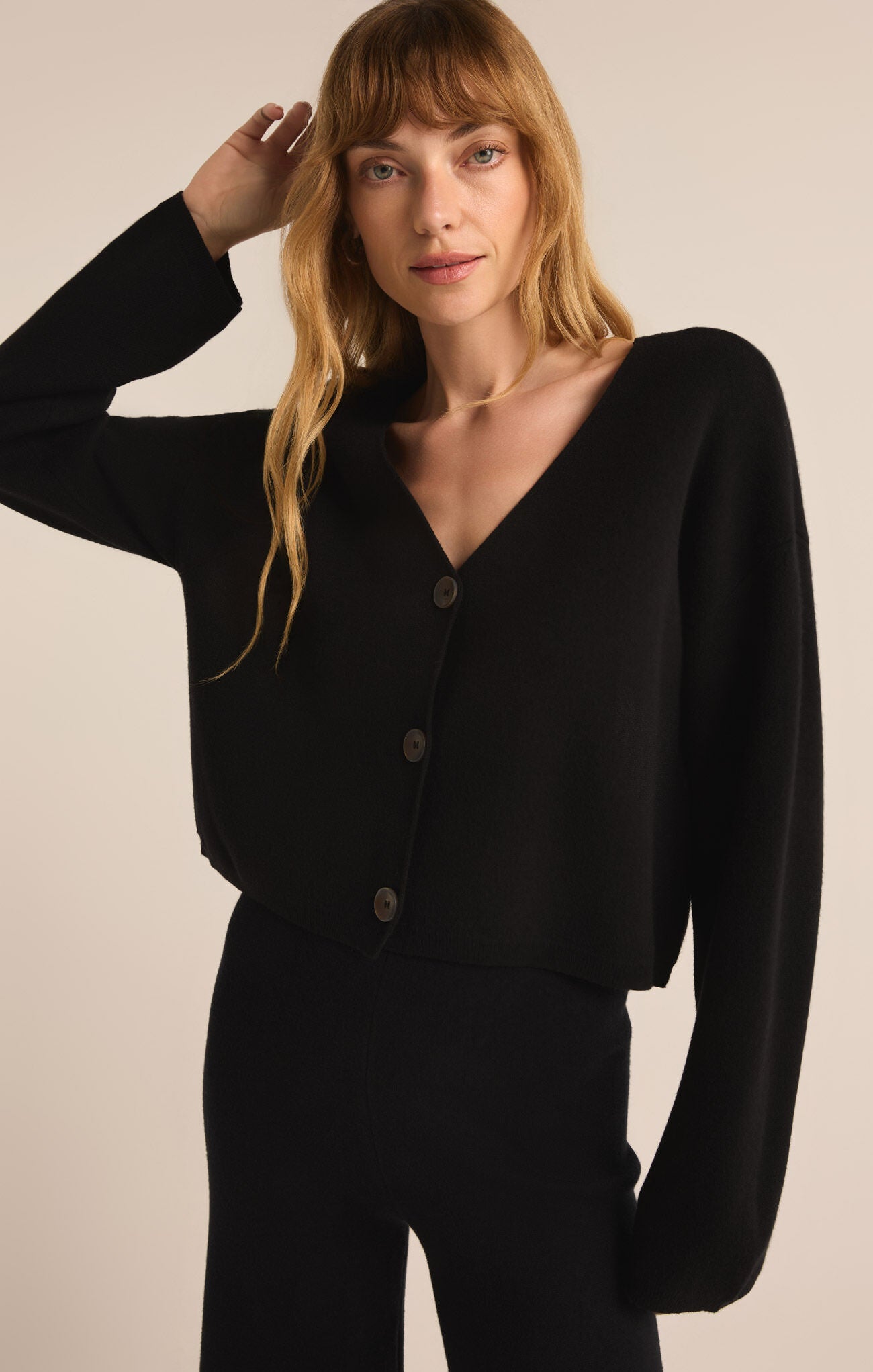 Z SUPPLY ESTELLE CARDIGAN IN BLACK