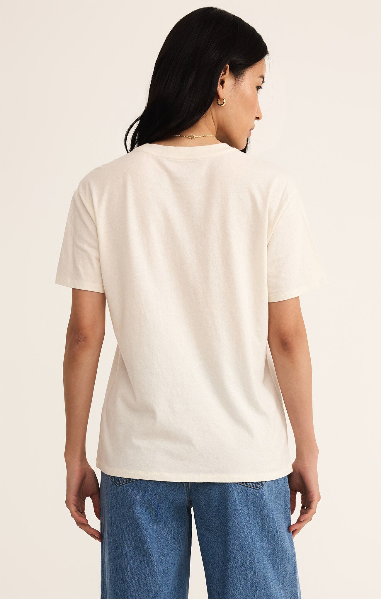 Z SUPPLY FLAG BOYFRIEND TEE IN SEA SALT