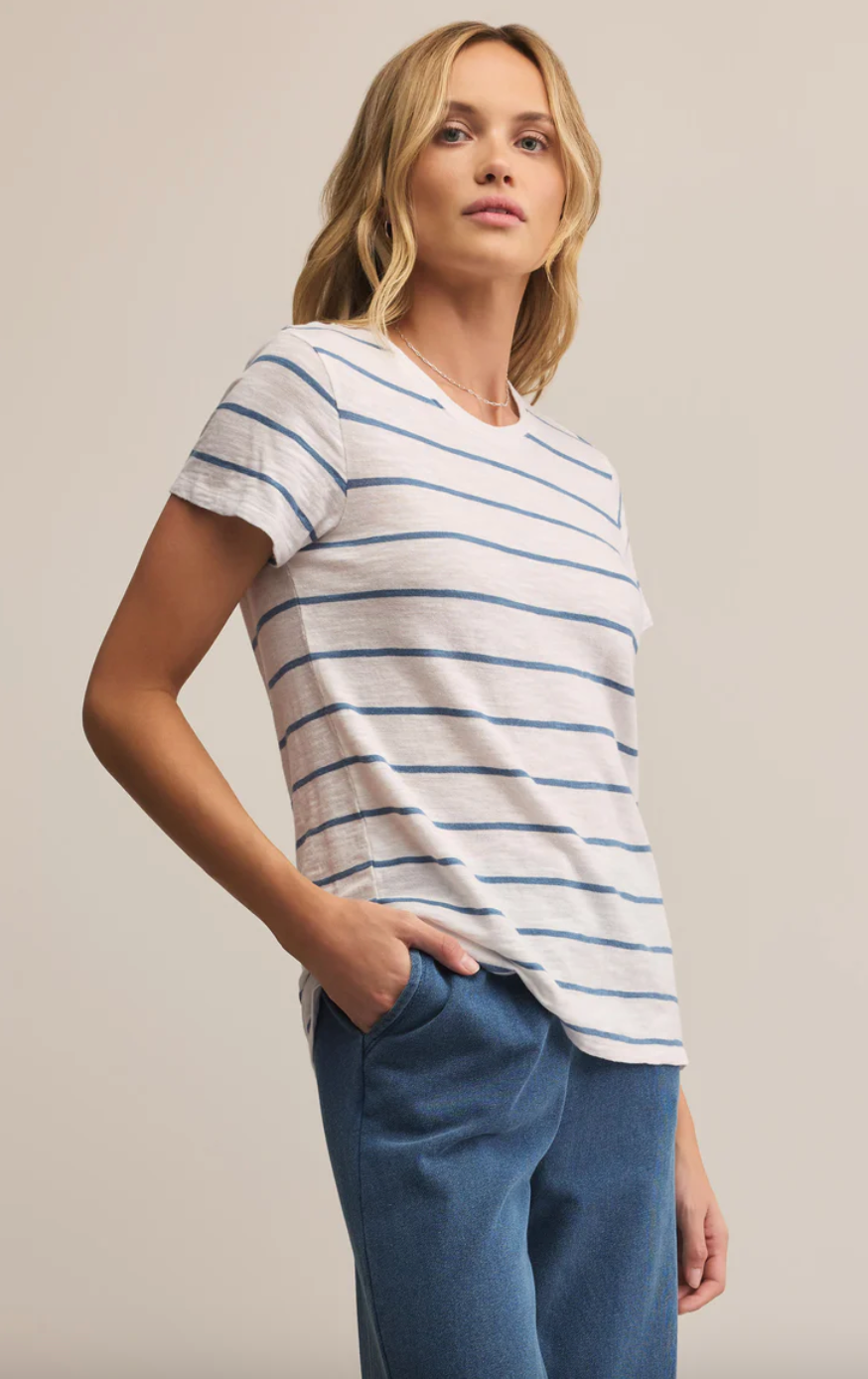 Z SUPPLY FOUNDATION STRIPED TEE IN BOAT HOUSE