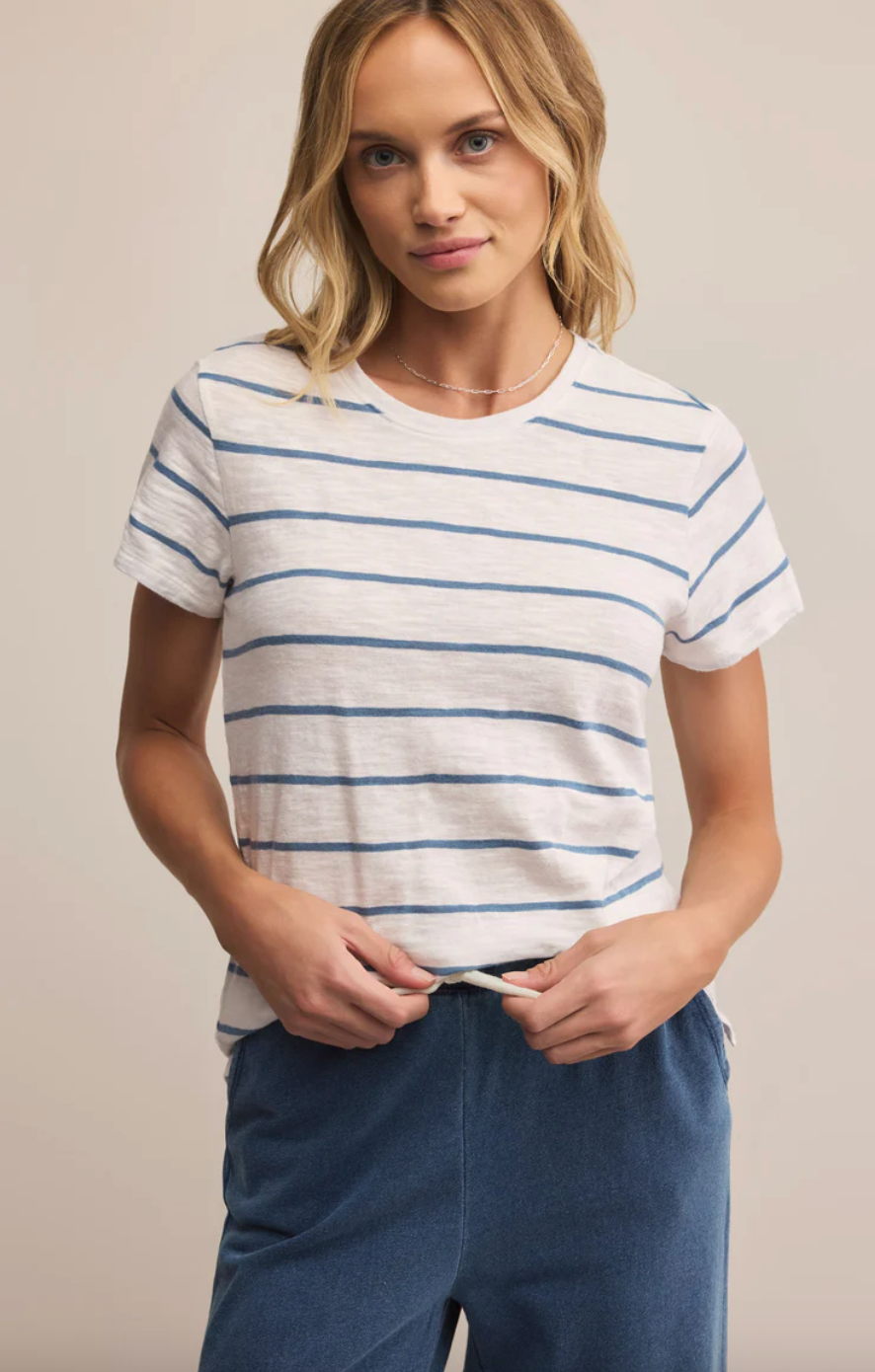 Z SUPPLY FOUNDATION STRIPED TEE IN BOAT HOUSE