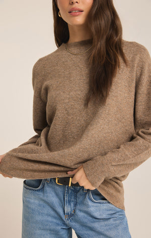 Z SUPPLY GIA CREW NECK SWEATER IN CHAI