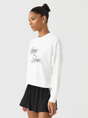 Z SUPPLY HAPPY HOUR SWEATSHIRT IN VANILLA ICE