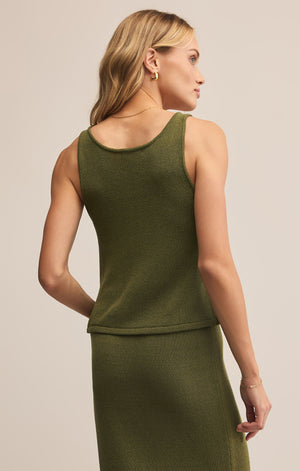 Z SUPPLY HAVEN SWEATER KNIT TANK IN FERN