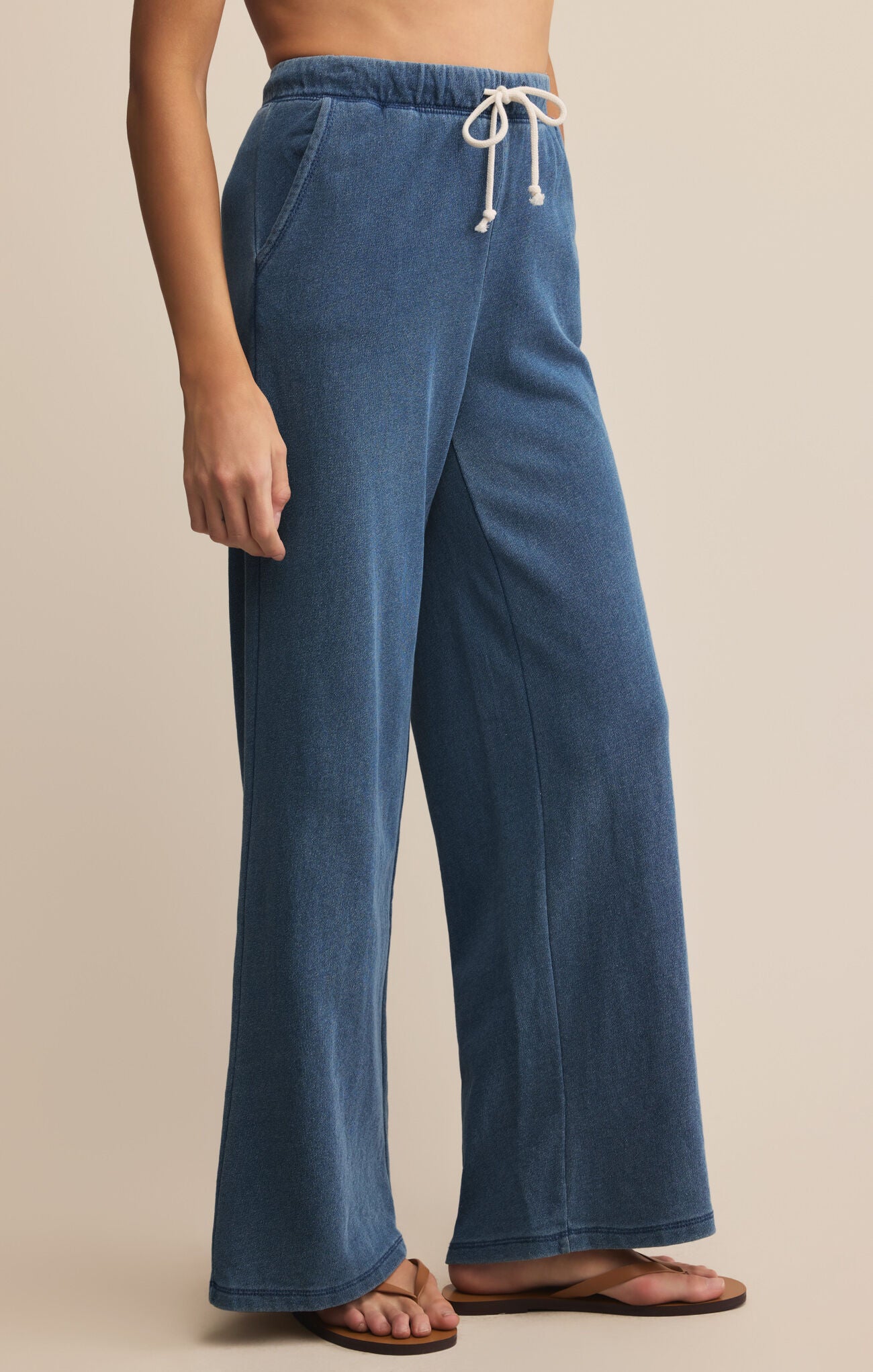 Z SUPPLY HUNTER KNIT DENIM PANT VINTAGE INDIGO
