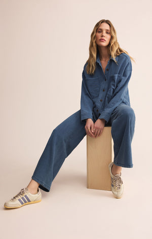 Z SUPPLY HUNTER KNIT DENIM PANT VINTAGE INDIGO