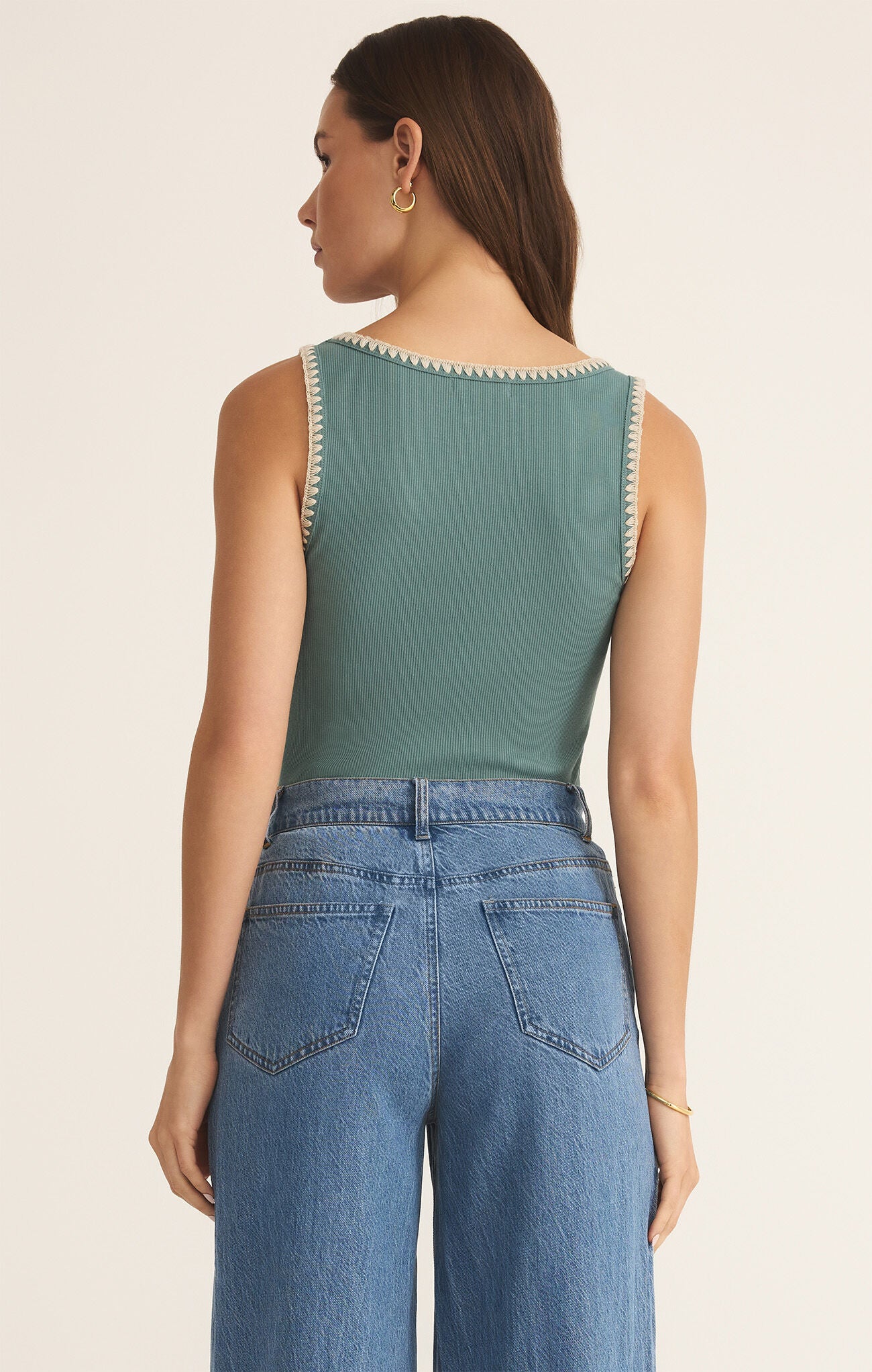 Z SUPPLY JAIDYNN RIB TANK IN SEA PINE