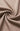 A close-up of a soft, heathered taupe knit fabric arranged in a spiral drape, showing its fine texture and color.