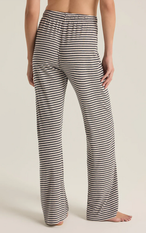 Z SUPPLY LOUNGER STRIPE MODAL RIB PANT IN LIGHT HEATHER OATMEAL