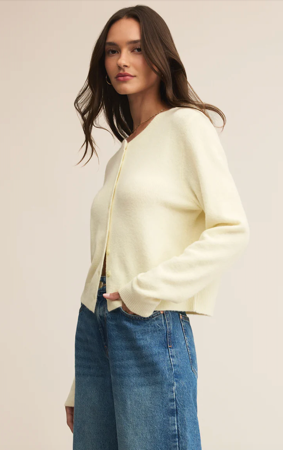 Z SUPPLY MEDINA COZY CARDIGAN MELLOW YELLOW
