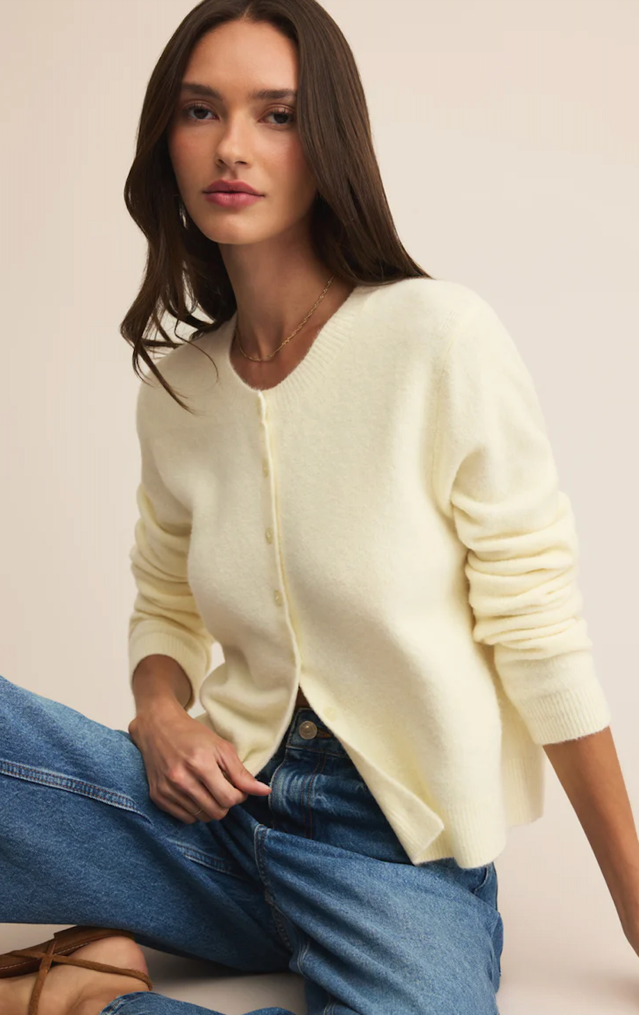 Z SUPPLY MEDINA COZY CARDIGAN MELLOW YELLOW