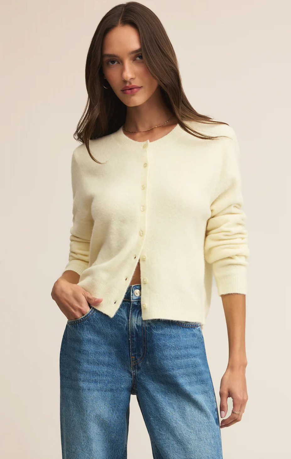 Z SUPPLY MEDINA COZY CARDIGAN MELLOW YELLOW