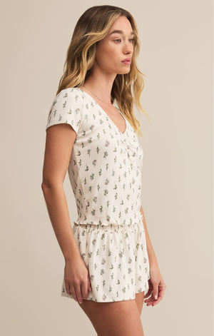 Z SUPPLY MONTANA FLORAL TOP IN CRYSTAL