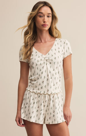 Z SUPPLY MONTANA FLORAL TOP IN CRYSTAL