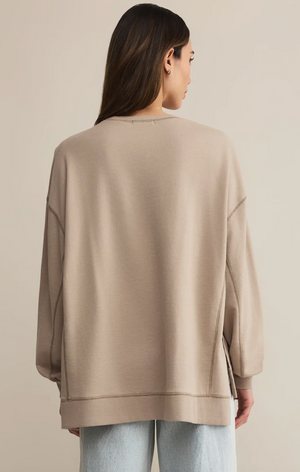 Z SUPPLY MODERN WEEKENDER SWEATSHIRT IN RETREAT