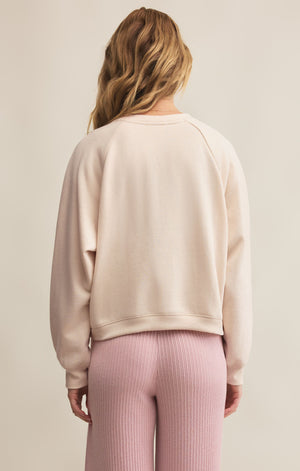 Z SUPPLY OVERSIZED ROAD TRIP SWEATSHIRT IN CRYSTAL