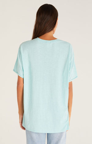 Z SUPPLY REBEL OVERSIZED TEE IN OASIS BLUE