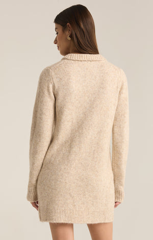 Z SUPPLY REDFORD SWEATER DRESS IN LIGHT OATMEAL