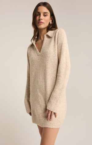 Z SUPPLY REDFORD SWEATER DRESS IN LIGHT OATMEAL