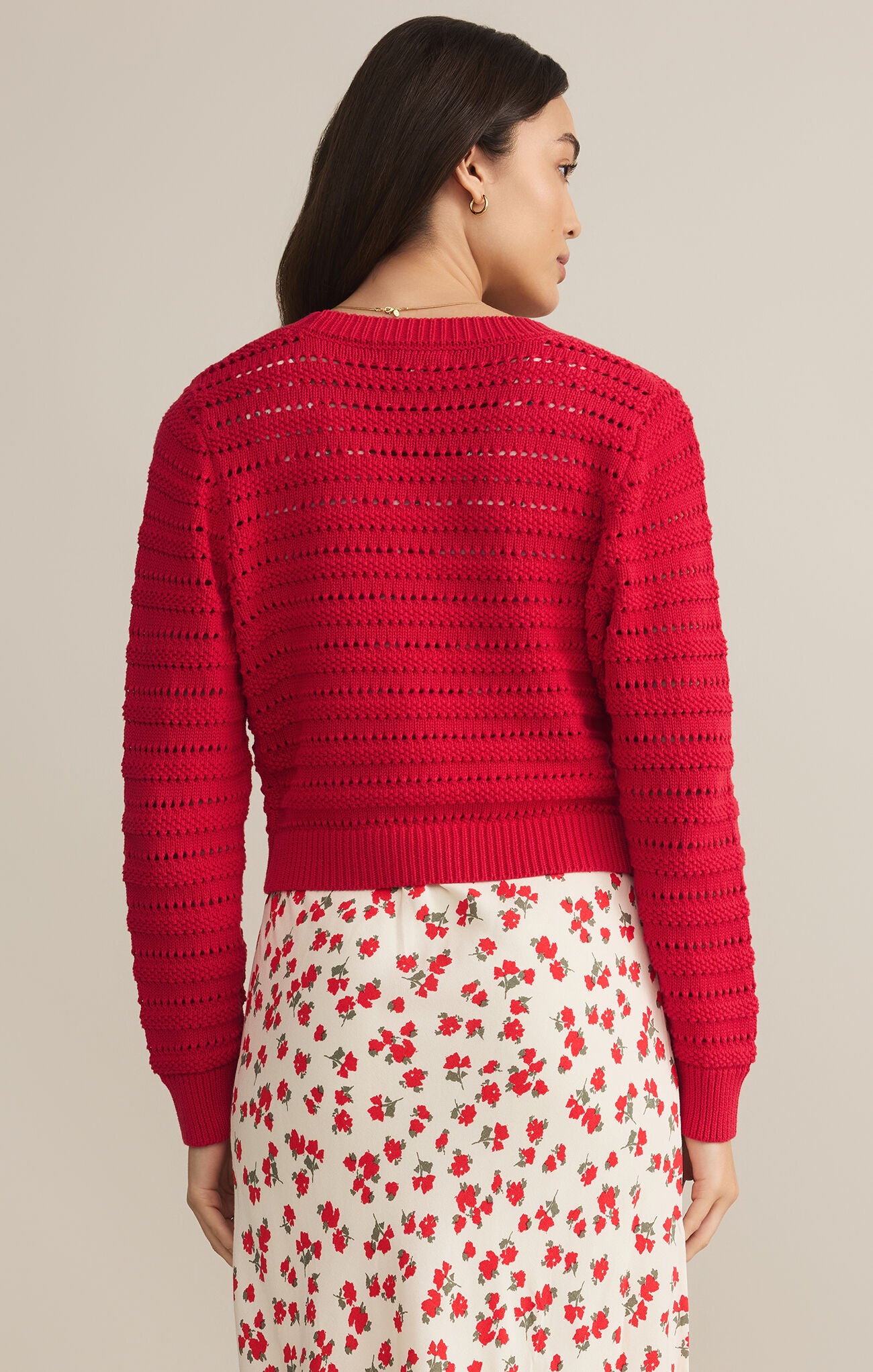 Z SUPPLY ROMANCE CARDIGAN IN CHERRY