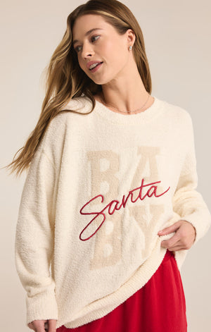 Z SUPPLY SANTA BABY COZY SWEATER SEA SALT