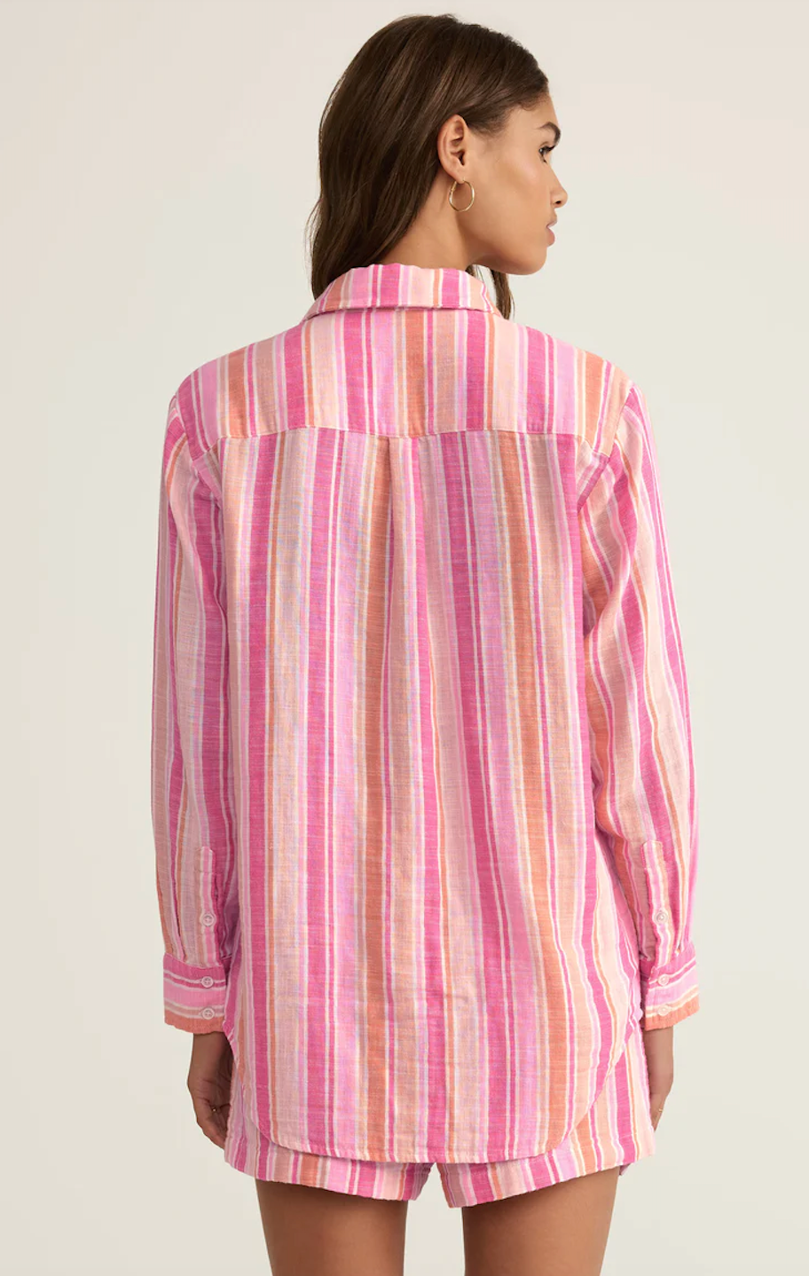 Z SUPPLY SATURDAYS STRIPE GAUZE SHIRT