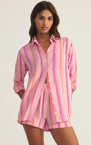 Z SUPPLY SATURDAYS STRIPE GAUZE SHIRT