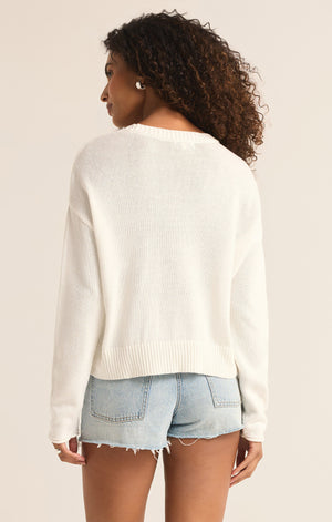 Z SUPPLY SIENNA LOCAL SWEATER IN WHITE