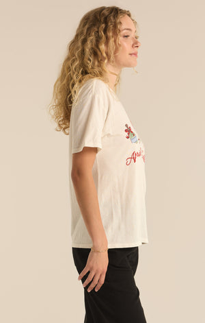 Z SUPPLY SKI BOYFRIEND TEE IN SEA SALT