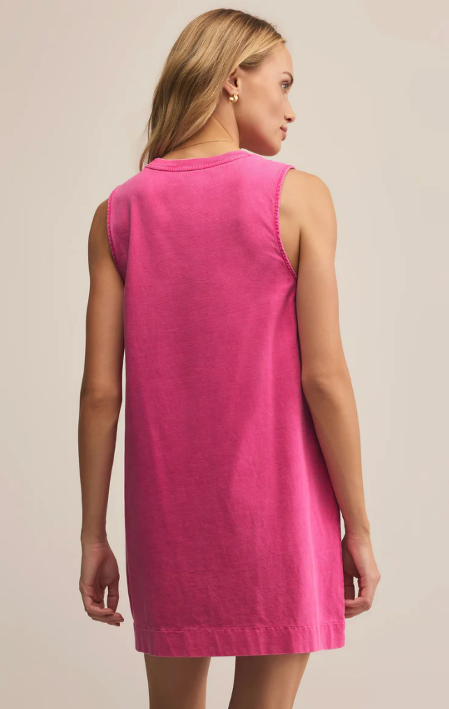 Z SUPPLY SLOANE MINI DRESS IN ISLAND PINK