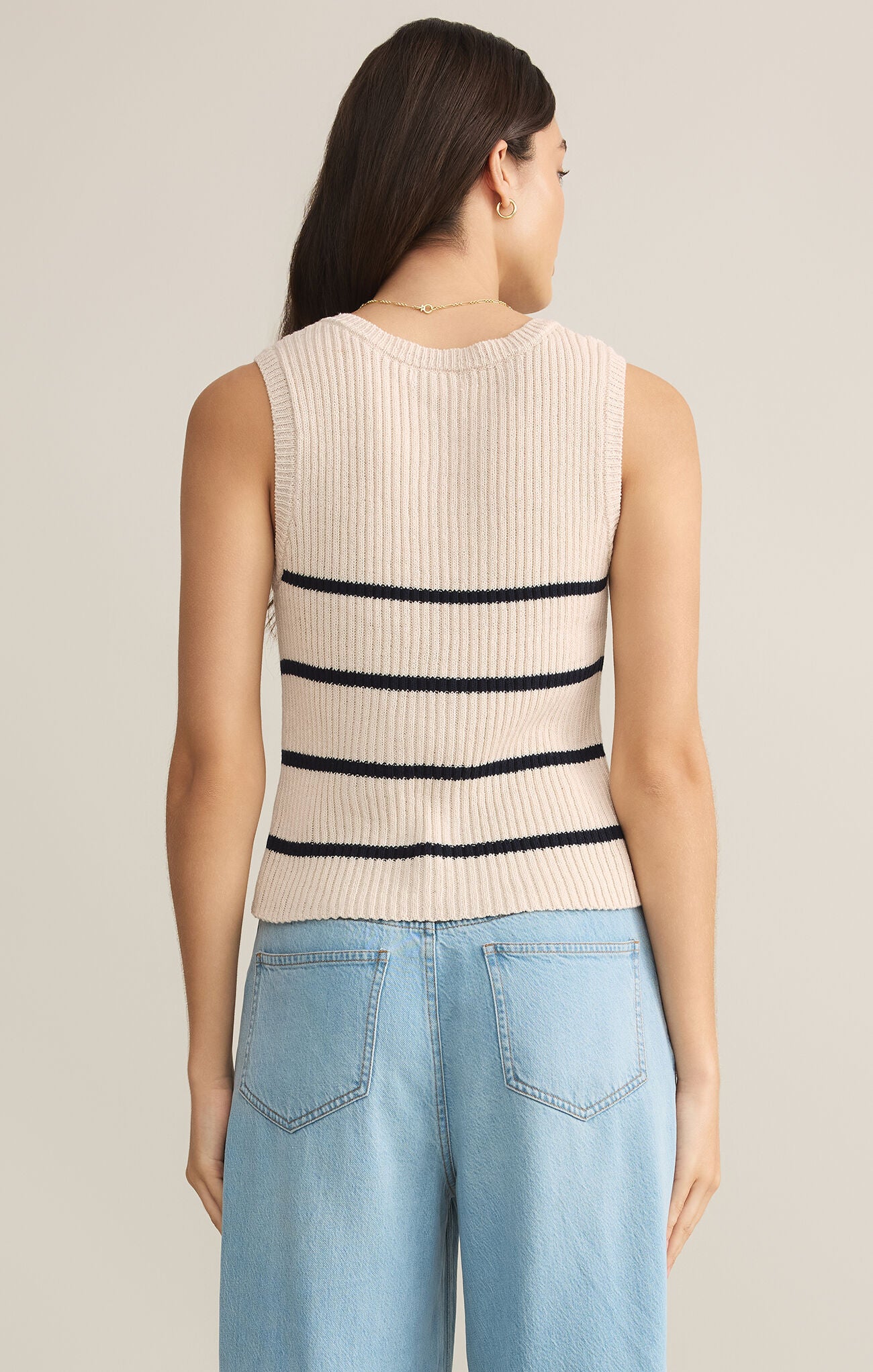 Z SUPPLY SYCAMORE STRIPE SWEATER VEST SEA SALT