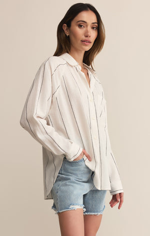 Z SUPPLY THE PERFECT LINE TOP IN WHITE STRIPES